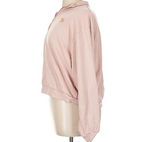 NWT oversiz xl Nike 1/4 quarter zip pullover pedal pink with retro gold label - Picture 6 of 6